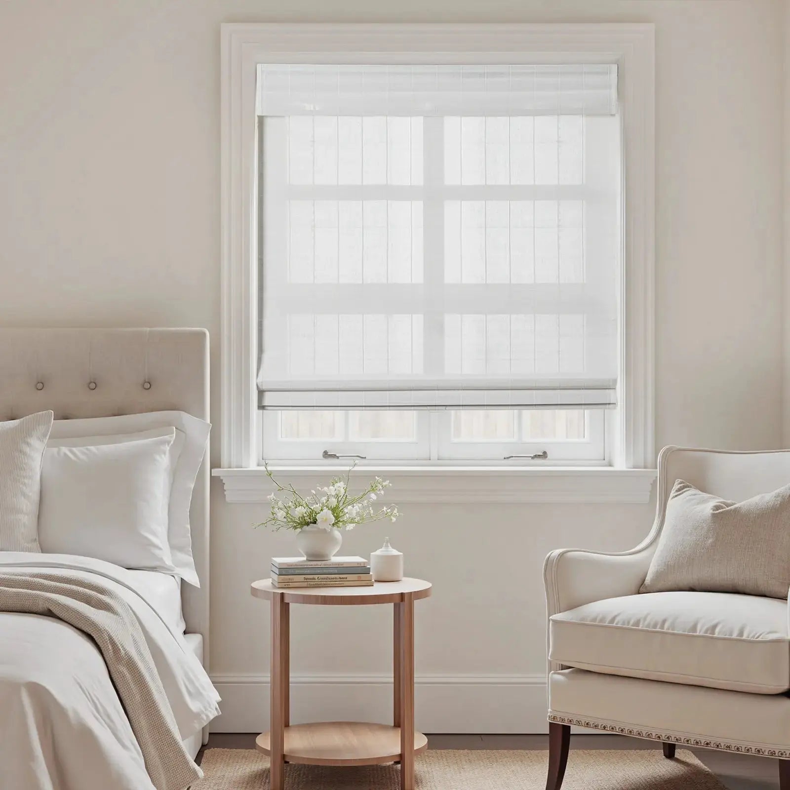 Sybil Bamboo Roman Shade Cordless -TWOPAGES CURTAINS