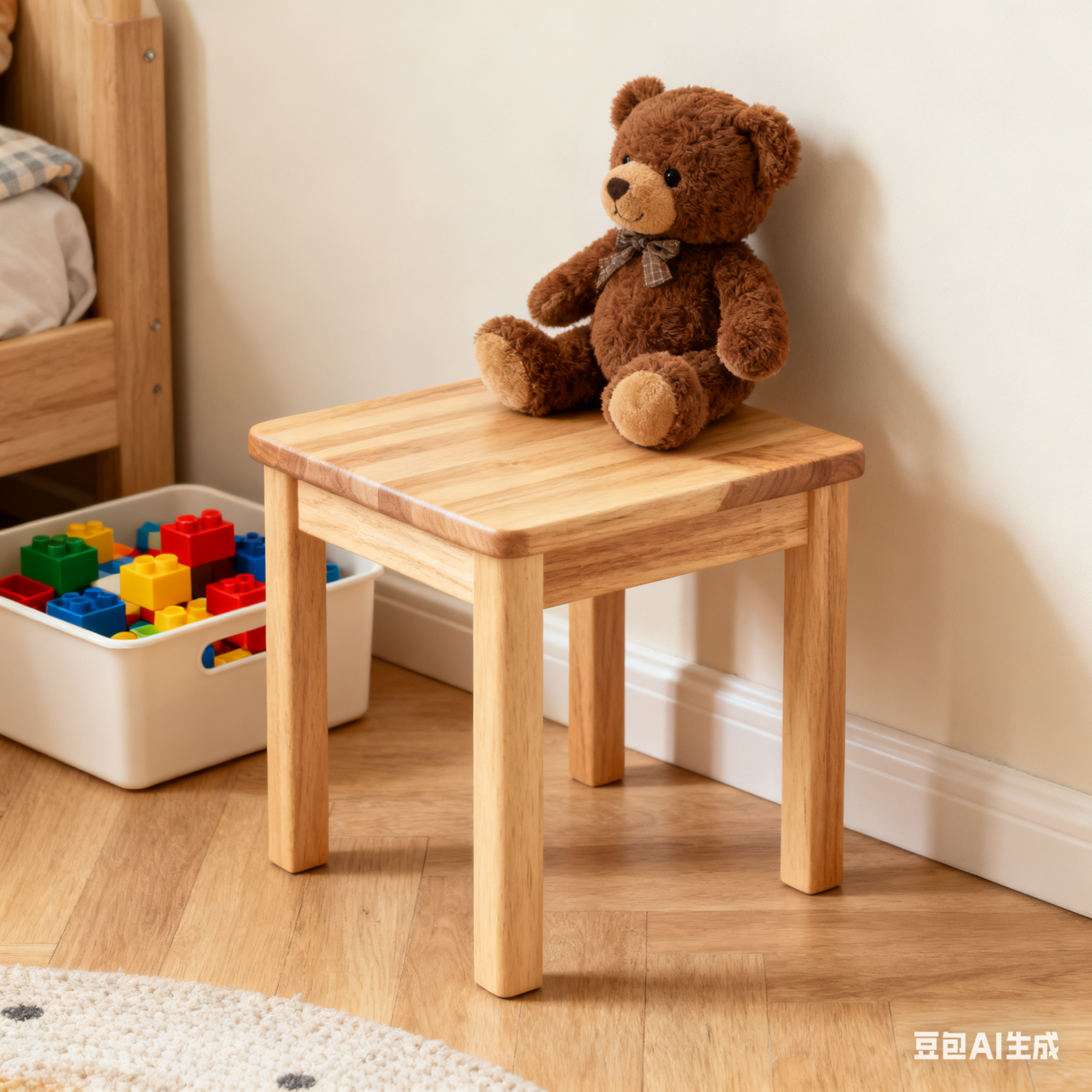 YesWood Utility Series Solid Wood Stools - 2-Pack, Walnut Finish, 75cm Height