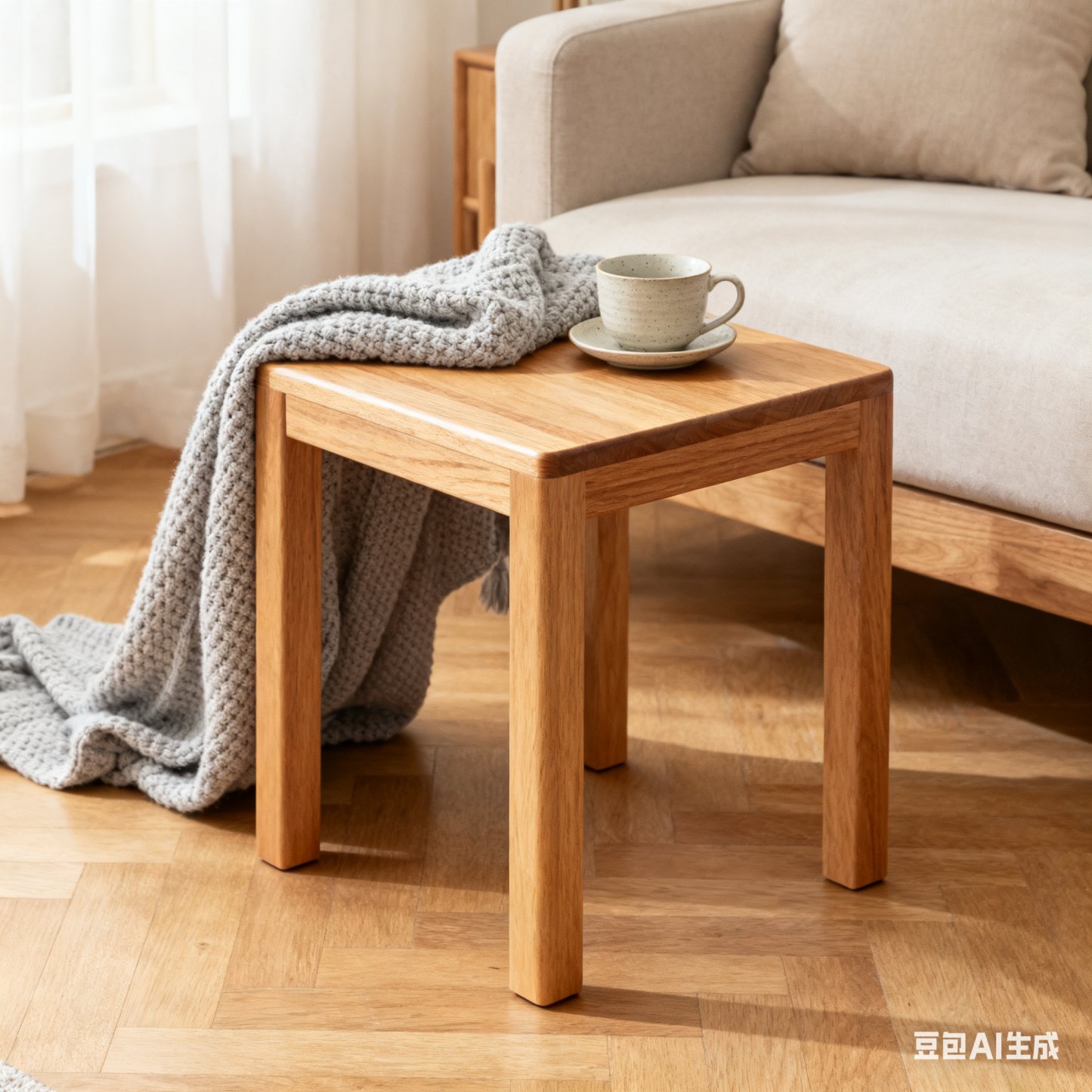 YesWood Utility Series Solid Wood Stools - 2-Pack, Walnut Finish, 75cm Height