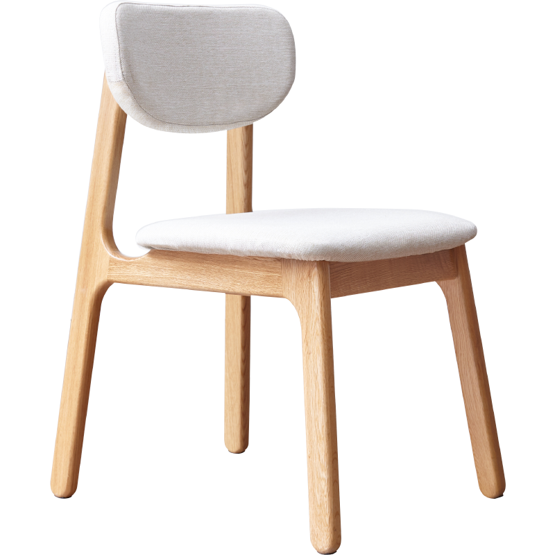 YesWood Comfort Series Flat Leg Upholstered Chair - Linen Fabric, Beige