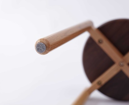 YesWood Utility Series Stackable Solid Wood Stools - 4-Pack, Beige Finish