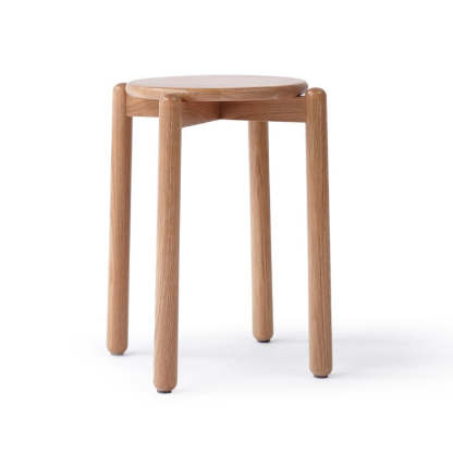 YesWood Utility Series Stackable Solid Wood Stools - 4-Pack&Beige Finish