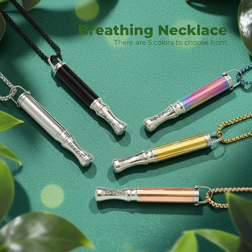 Sleek Stainless Steel Breathing Necklace Pendant