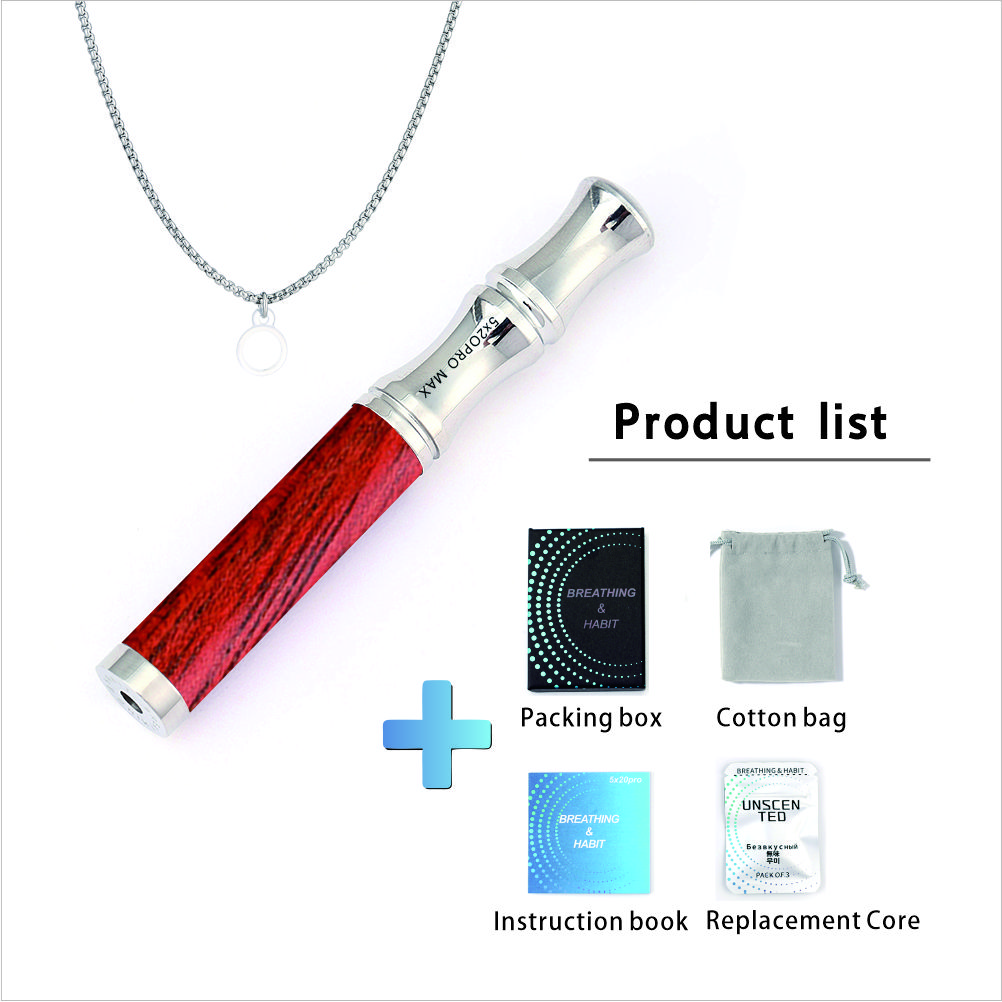 Brazilian Bloodwood & Steel Breath Trainer Pendant