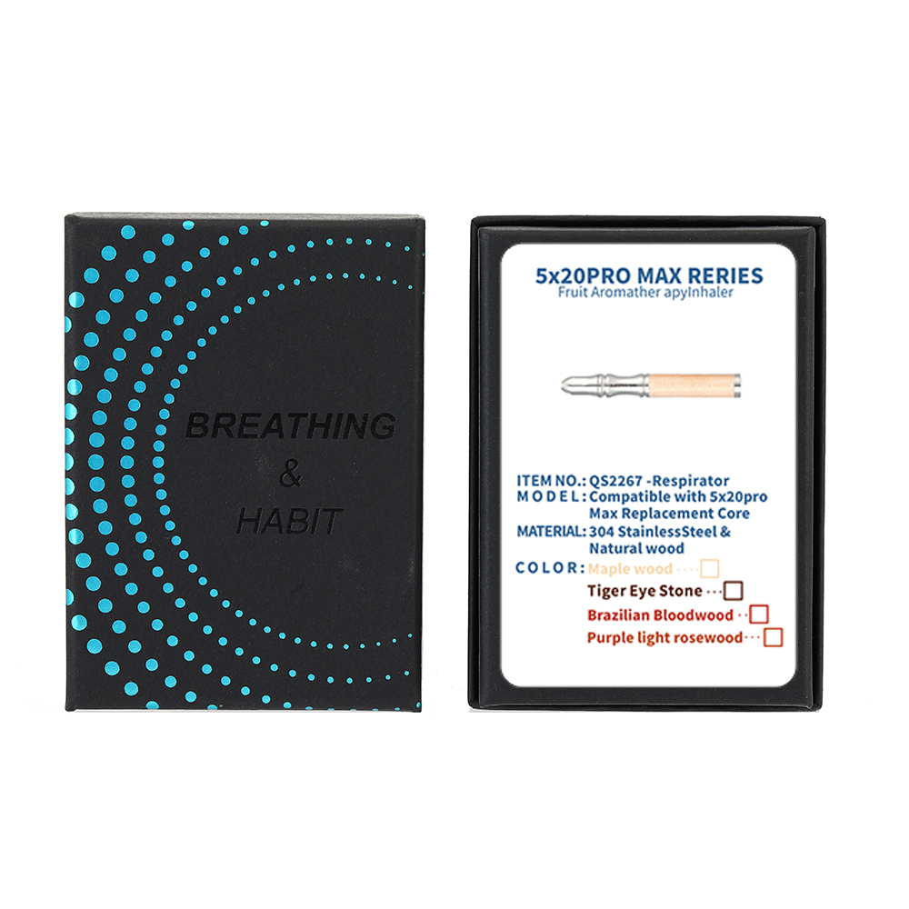 Anti-Stress Breathing Necklace with Precious Wood Pendant