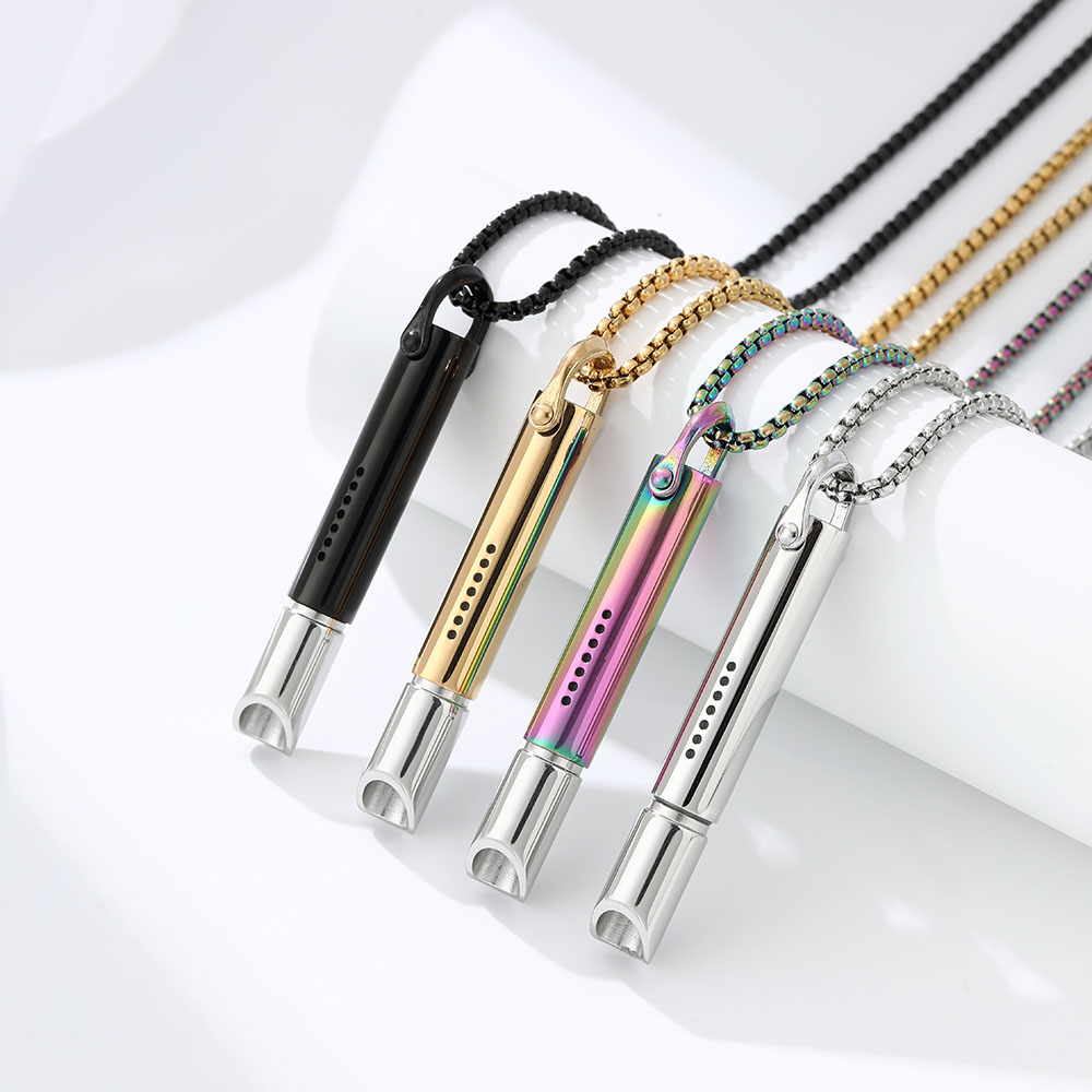 Adjustable Stainless Steel Breathing Necklace