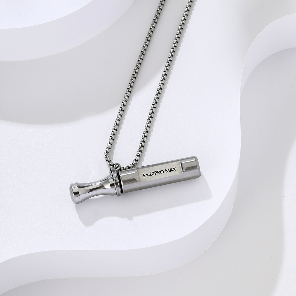 Stainless Steel Breathing Necklace for Anxiety Relief