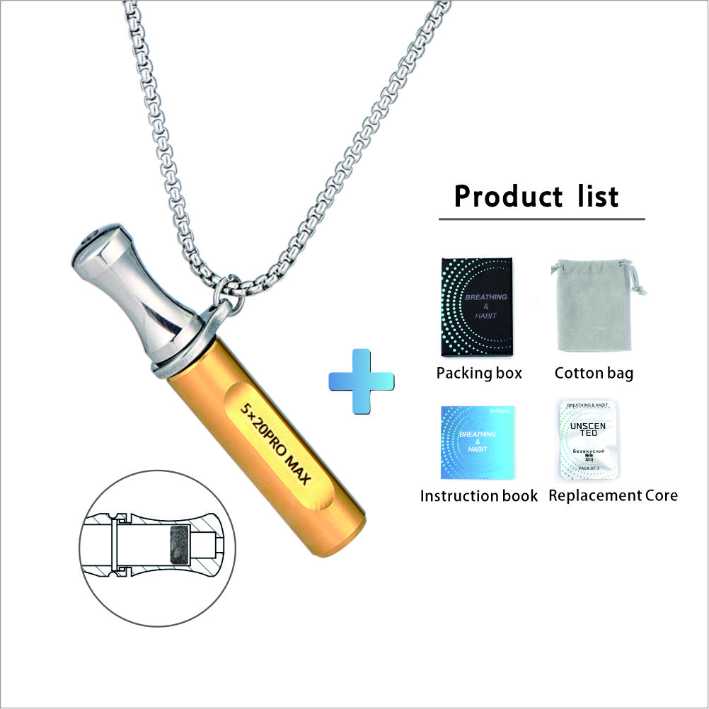 Stainless Steel Breathing Necklace for Anxiety Relief