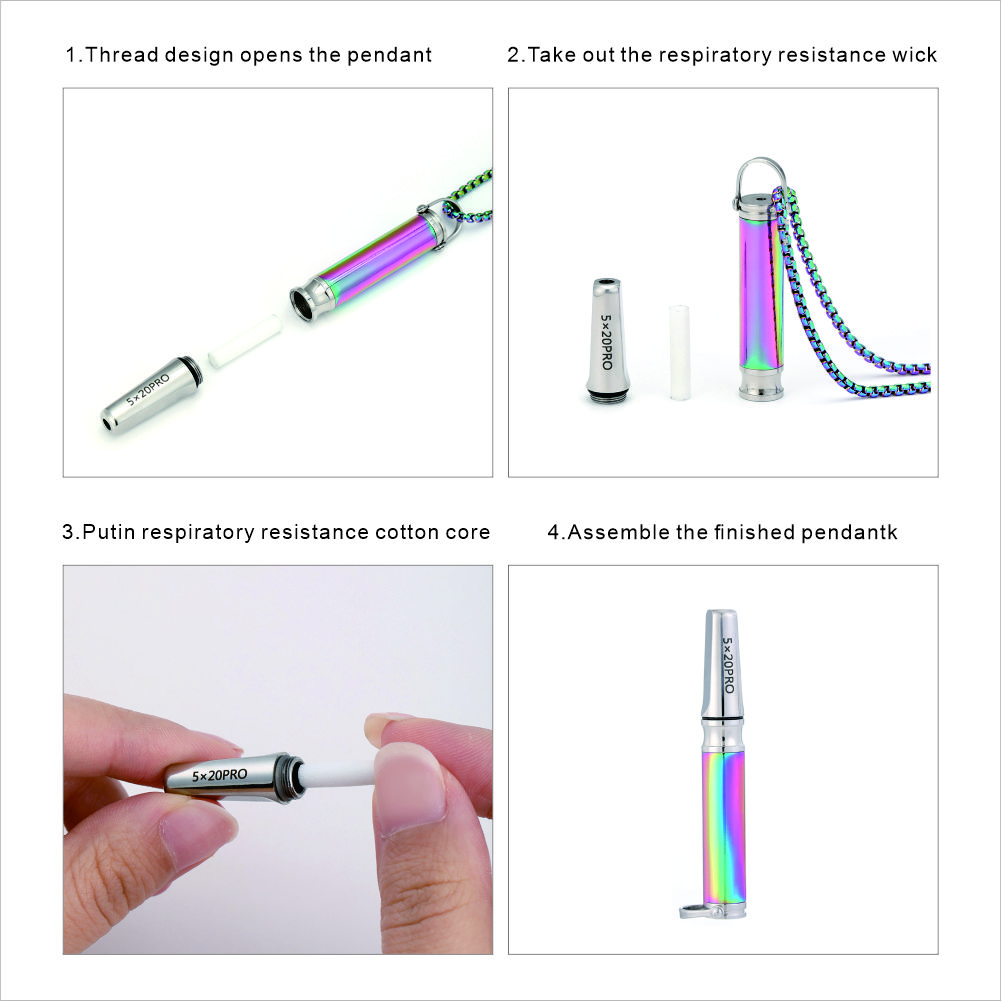 Sleek Stainless Steel Breathing Pendant Necklace