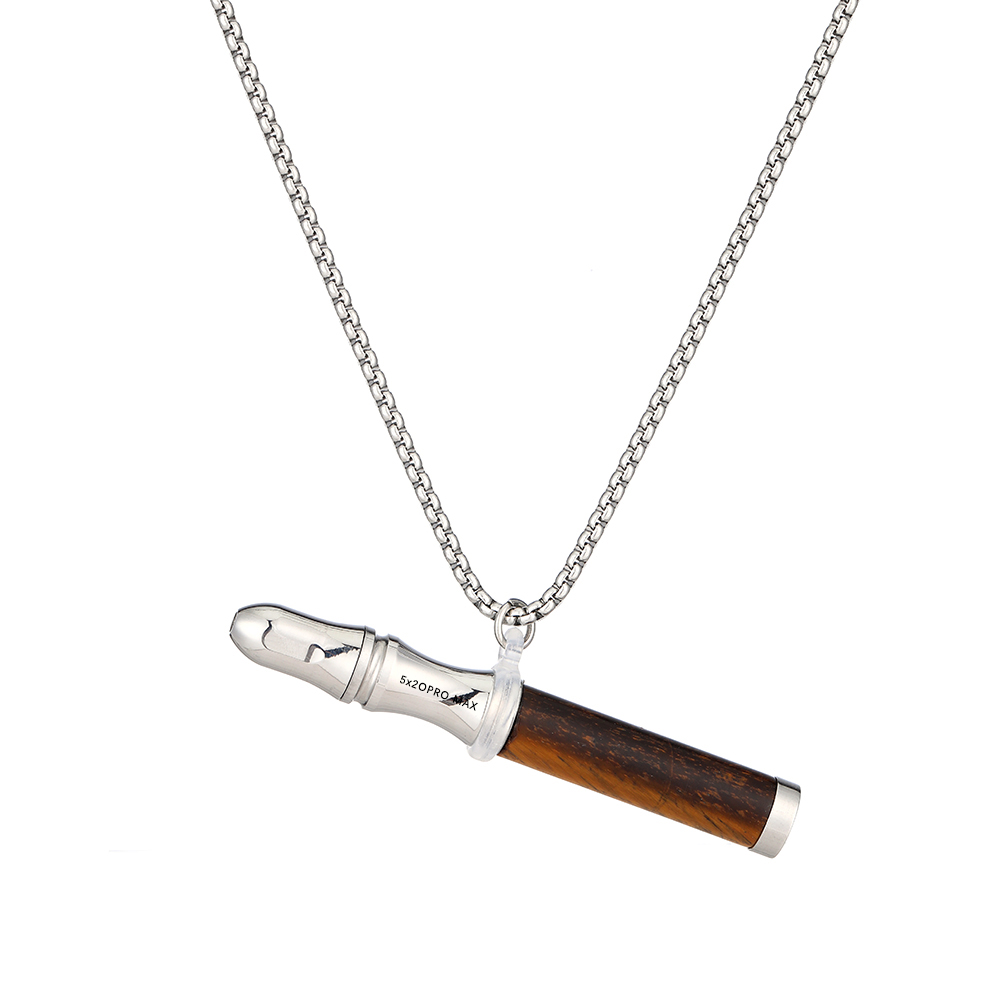 Luxury Stainless Gemstone Inhaler Necklace