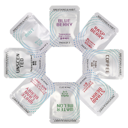 5*20 PRO MAX Breathing Necklace Replacement Cotton Wicks – 8 Flavors, 3 Sticks per Pack