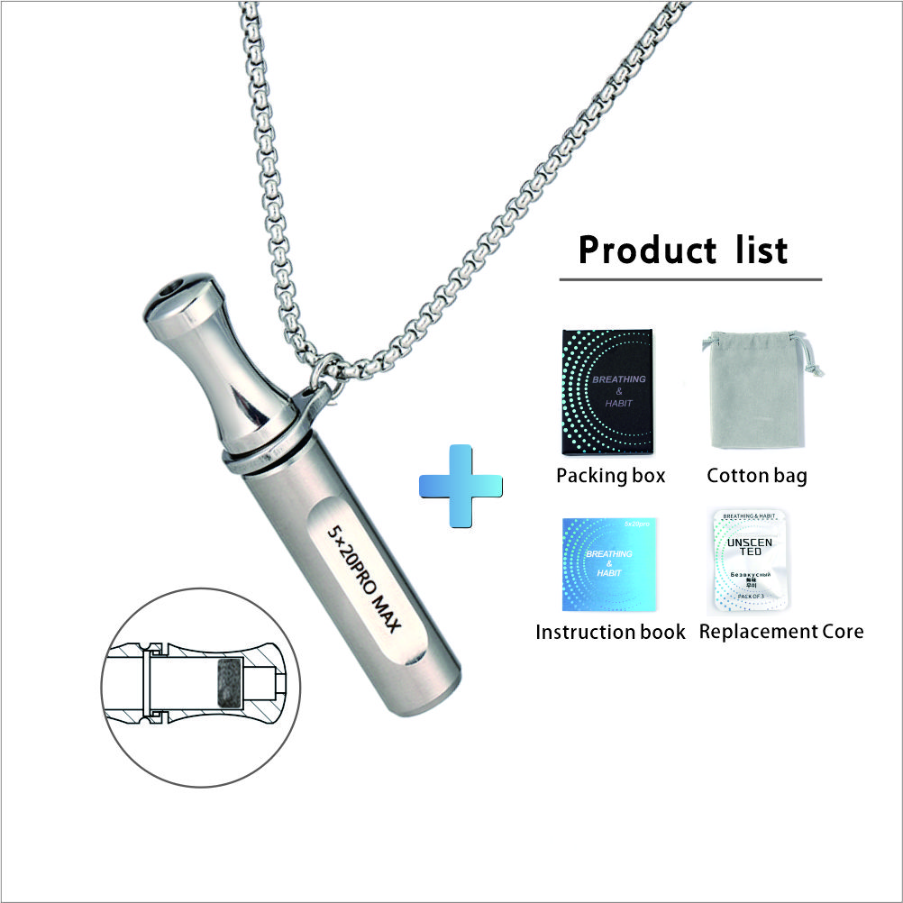 Stainless Steel Breathing Necklace for Anxiety Relief