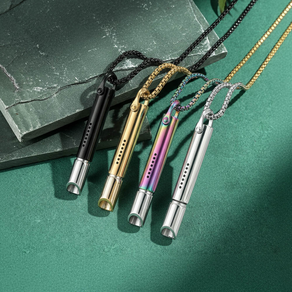 Adjustable Stainless Steel Breathing Necklace