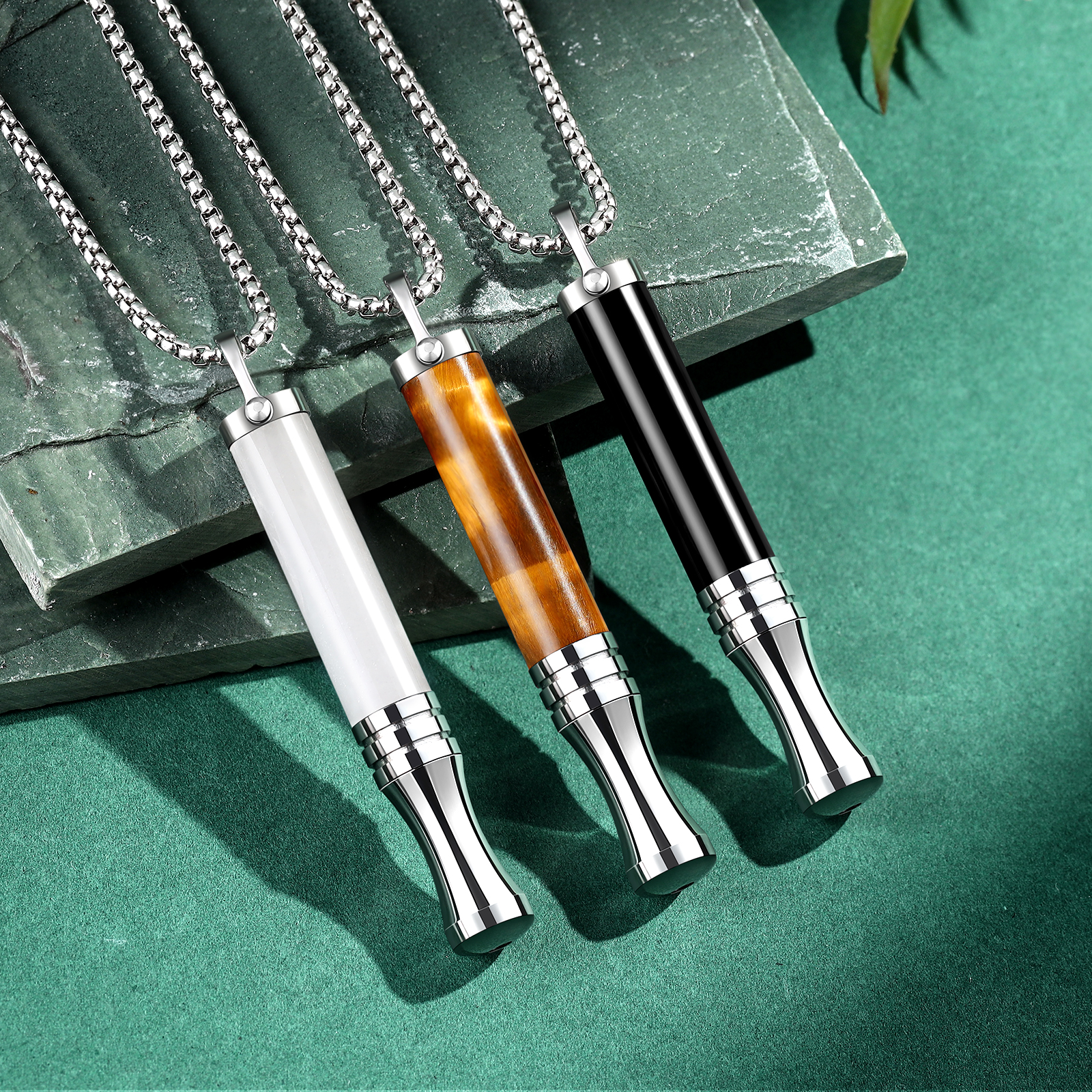 Gemstone Collection Breathing Necklace with Filter Cotton