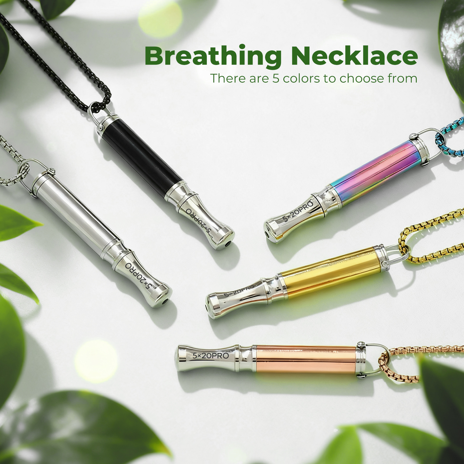 Sleek Stainless Steel Breathing Necklace Pendant