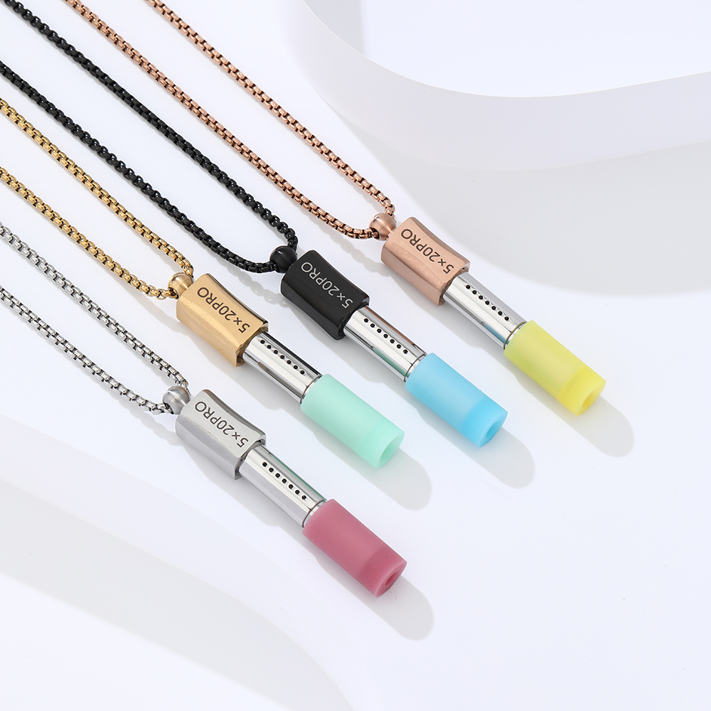Adjustable Stainless Steel Breath Trainer Necklace
