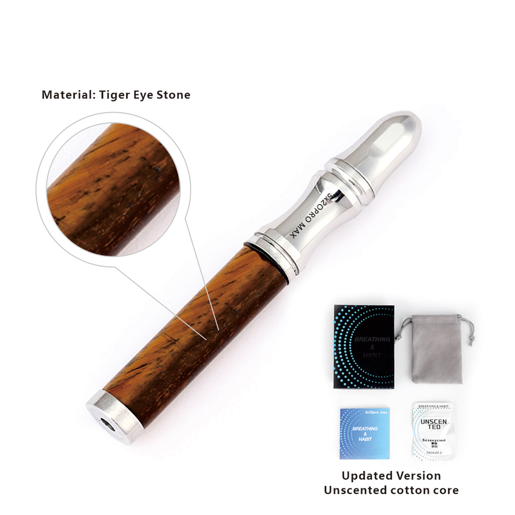 Luxury Stainless Gemstone Inhaler Necklace