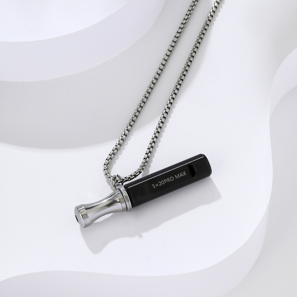 Stainless Steel Breathing Necklace for Anxiety Relief