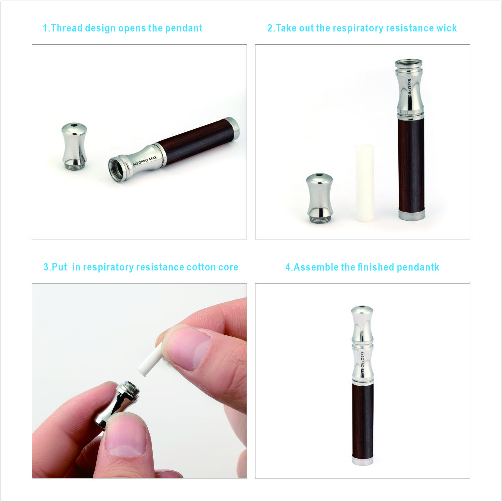 Brazilian Bloodwood & Steel Breath Trainer Pendant