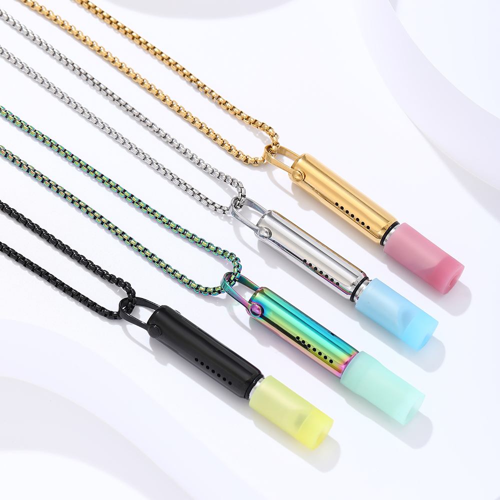 Adjustable Stainless Steel Breathing Necklace