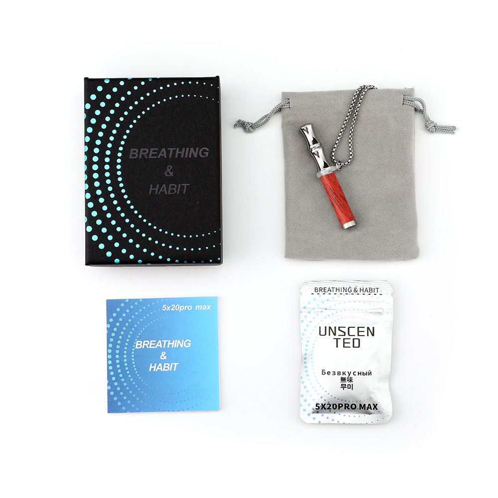 Brazilian Bloodwood & Steel Breath Trainer Pendant