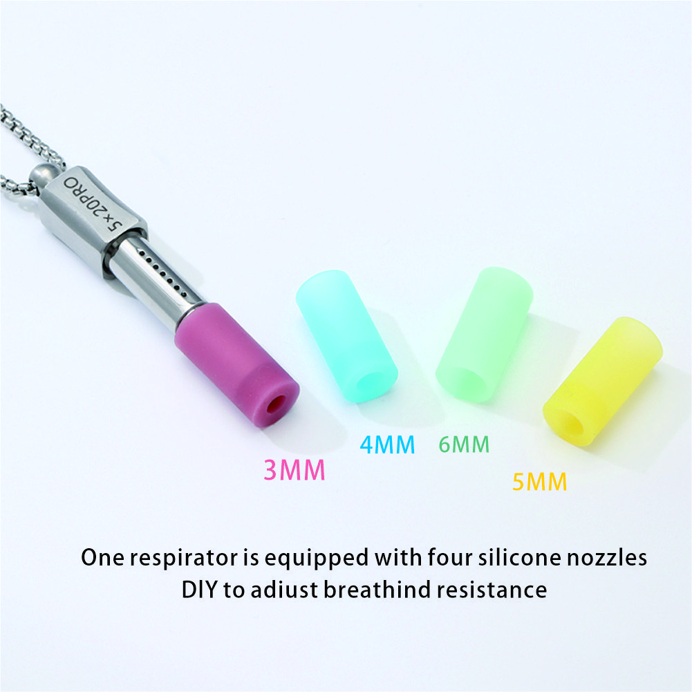 Adjustable Stainless Steel Breath Trainer Necklace