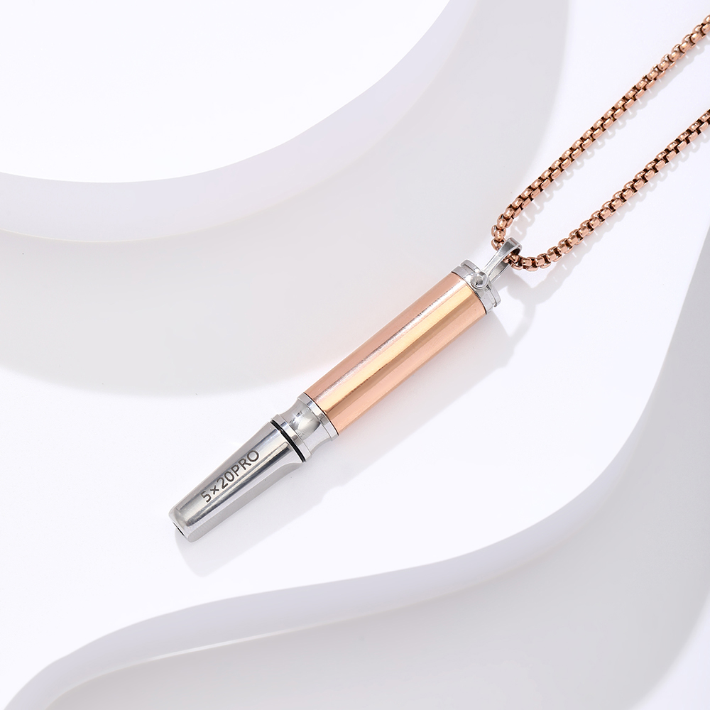 Sleek Stainless Steel Breathing Pendant Necklace