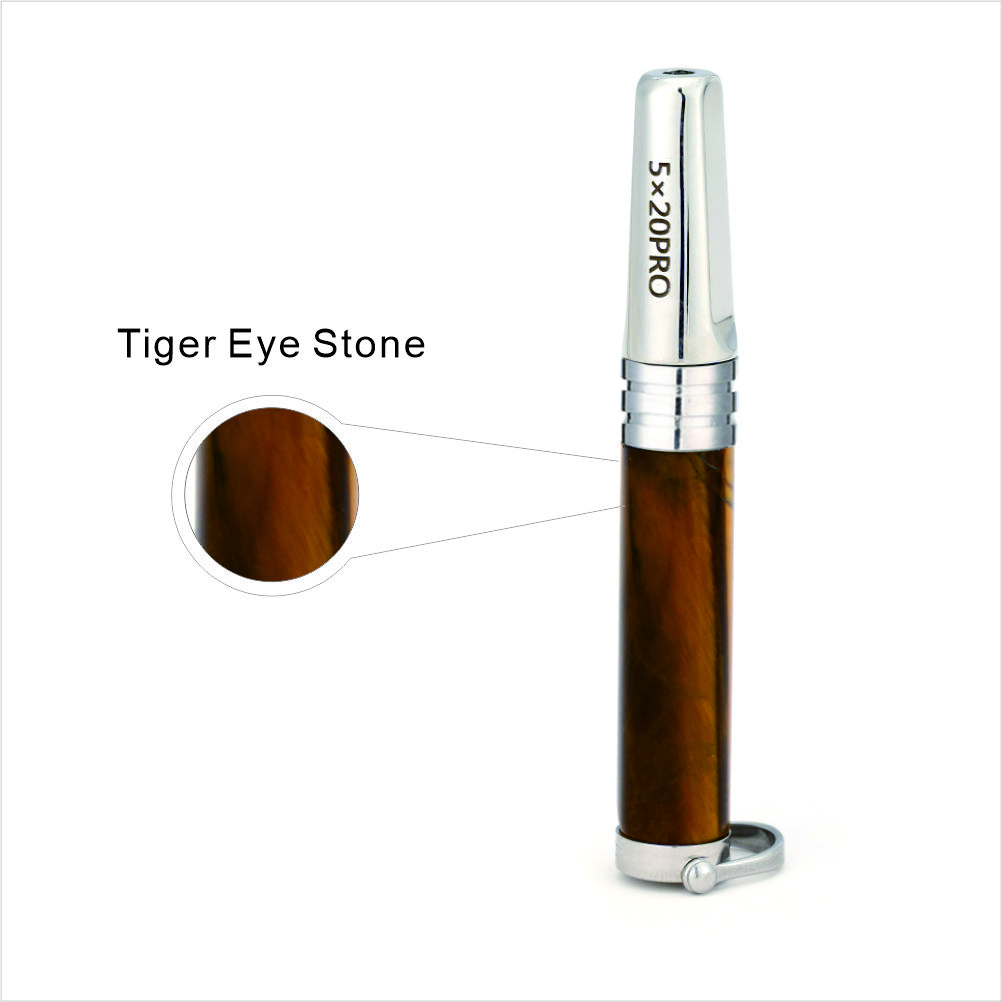 Gemstone Cylinder Breathing Necklace, Steel Tip with Filter Cotton