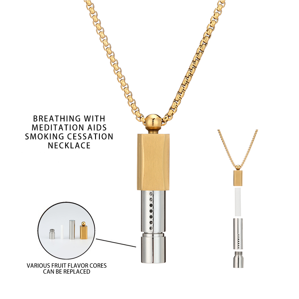 Adjustable Stainless Steel Breath Trainer Necklace