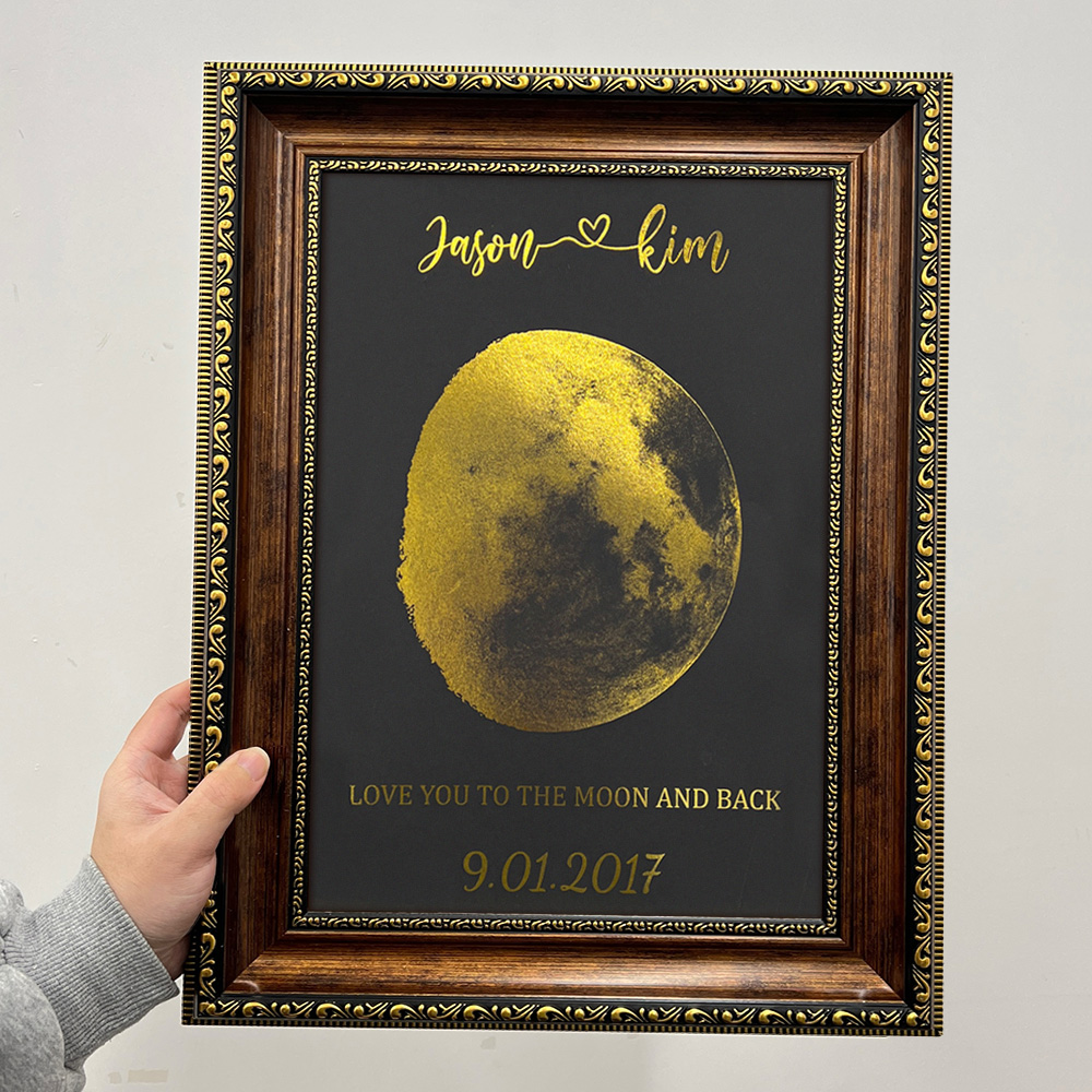 Custom Couple Moon Phase With Custom Text & Date