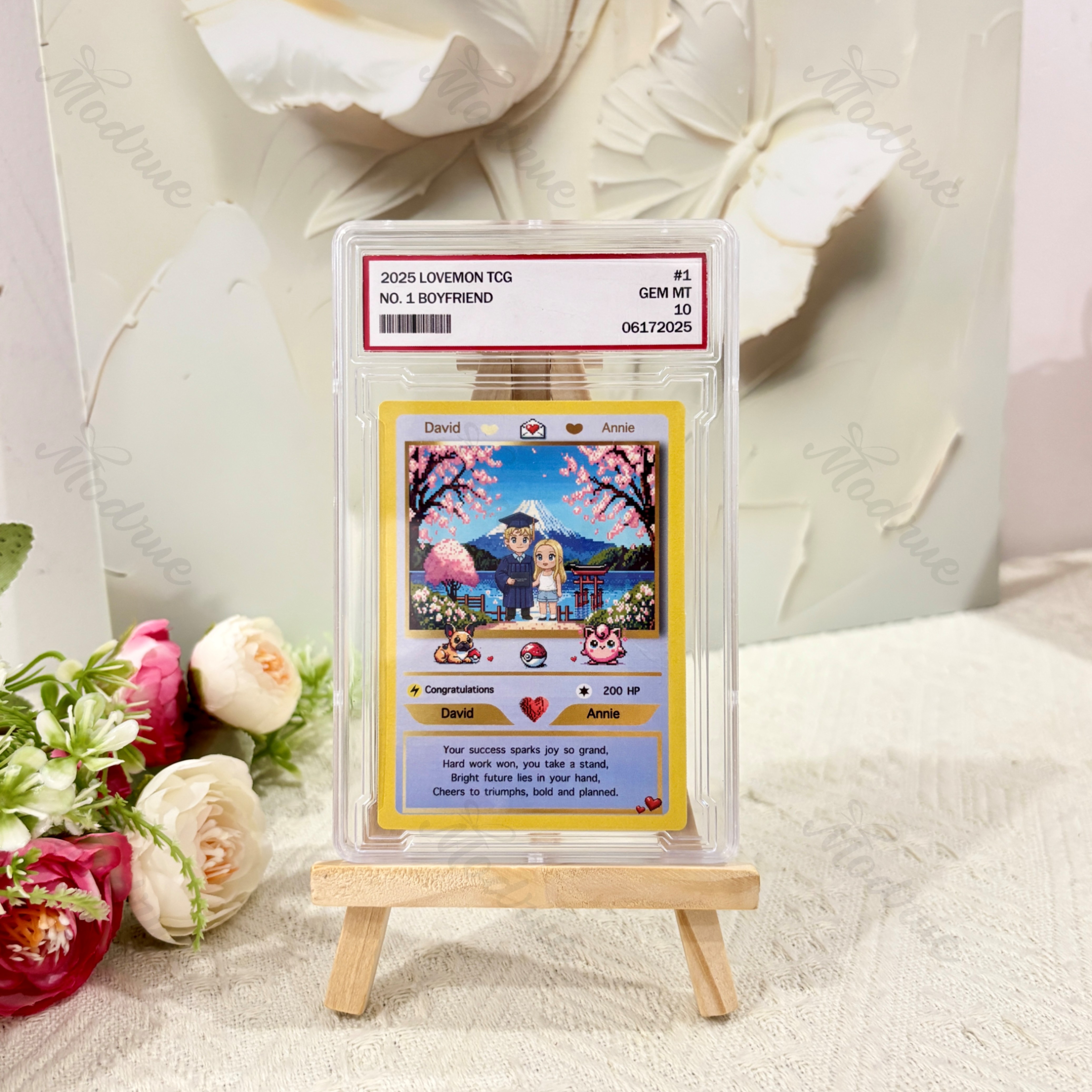 Personalized Pixel Art Themed Card