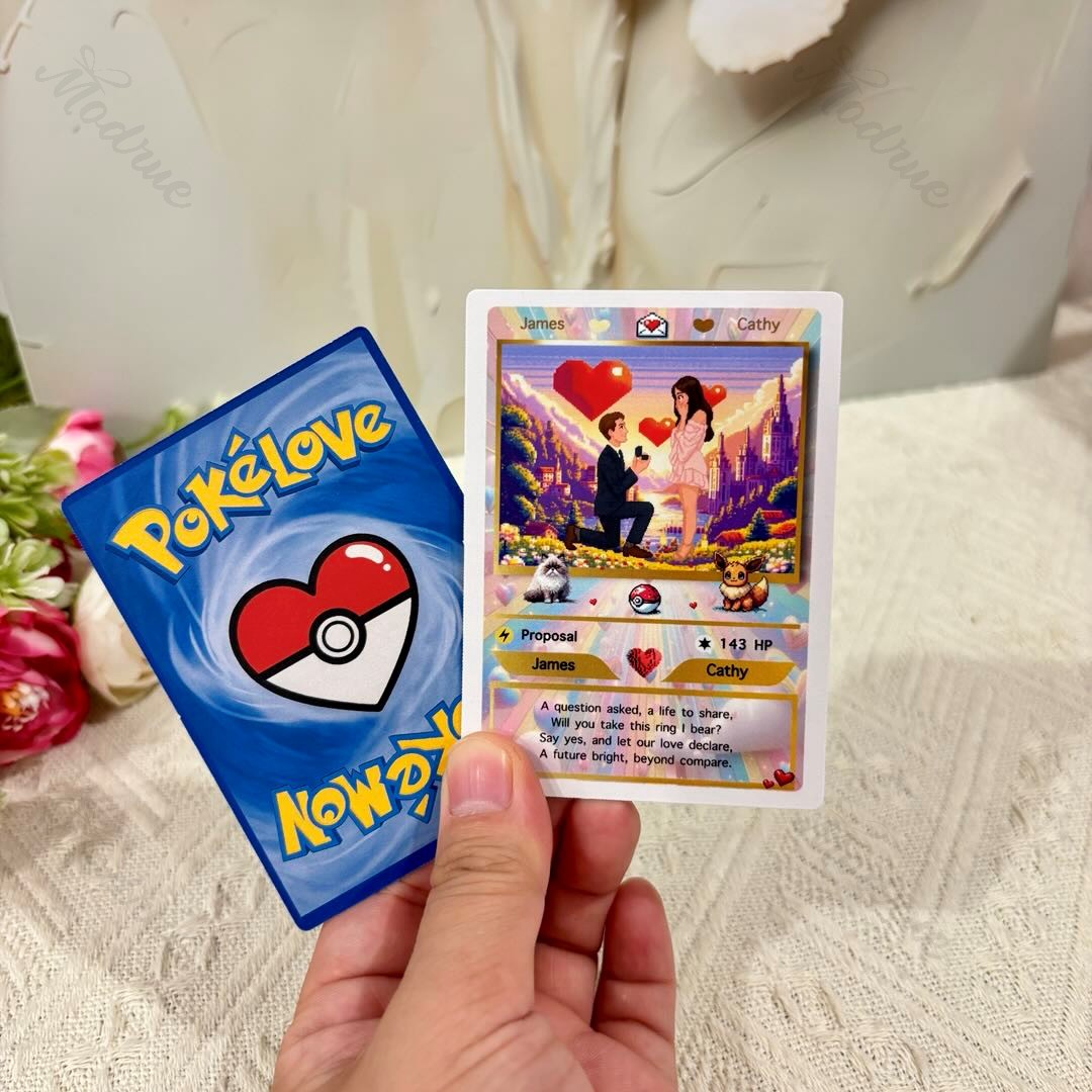 Personalized Pixel Art Themed Card