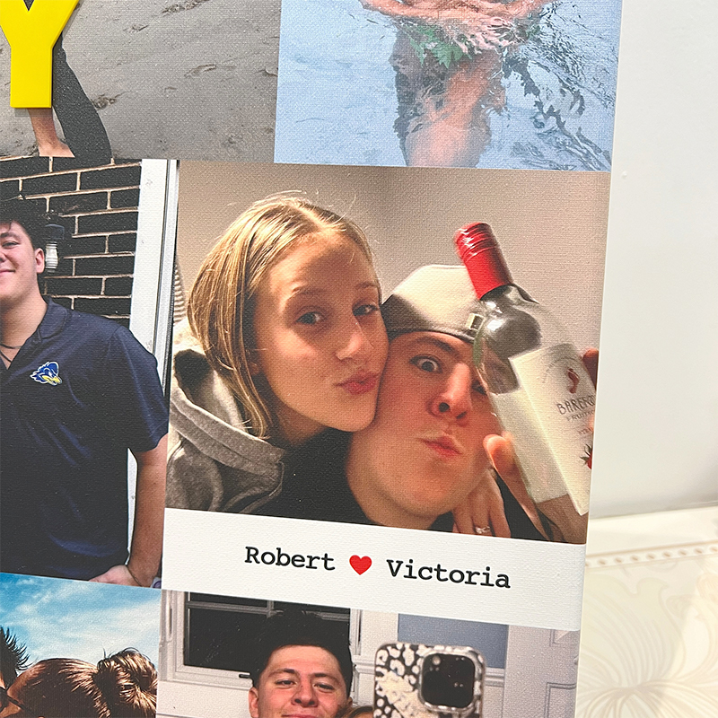 How Lucky Are We Custom Valentine's Day Photo Canvas