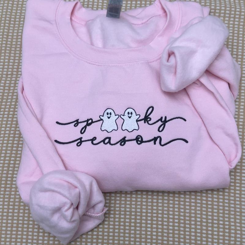 Embroidered Spooky season Pullover Womenswear Embroidered Sweatshirt