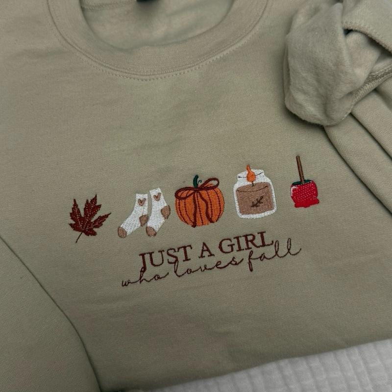 Fall sweatshirt Just a girl who loves fall sweatshirt