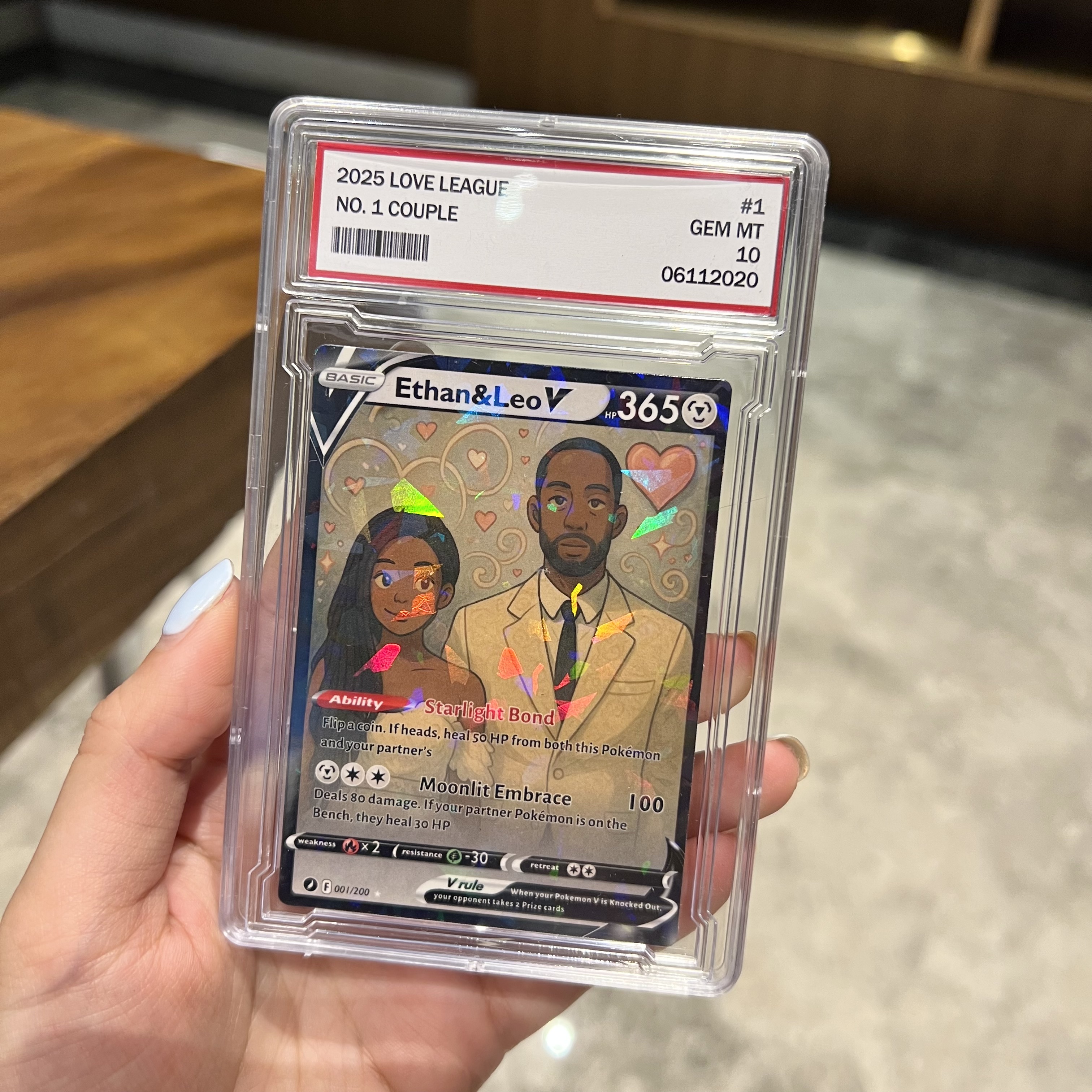 Custom Anime PokeLove 8 Types V Card For Couples