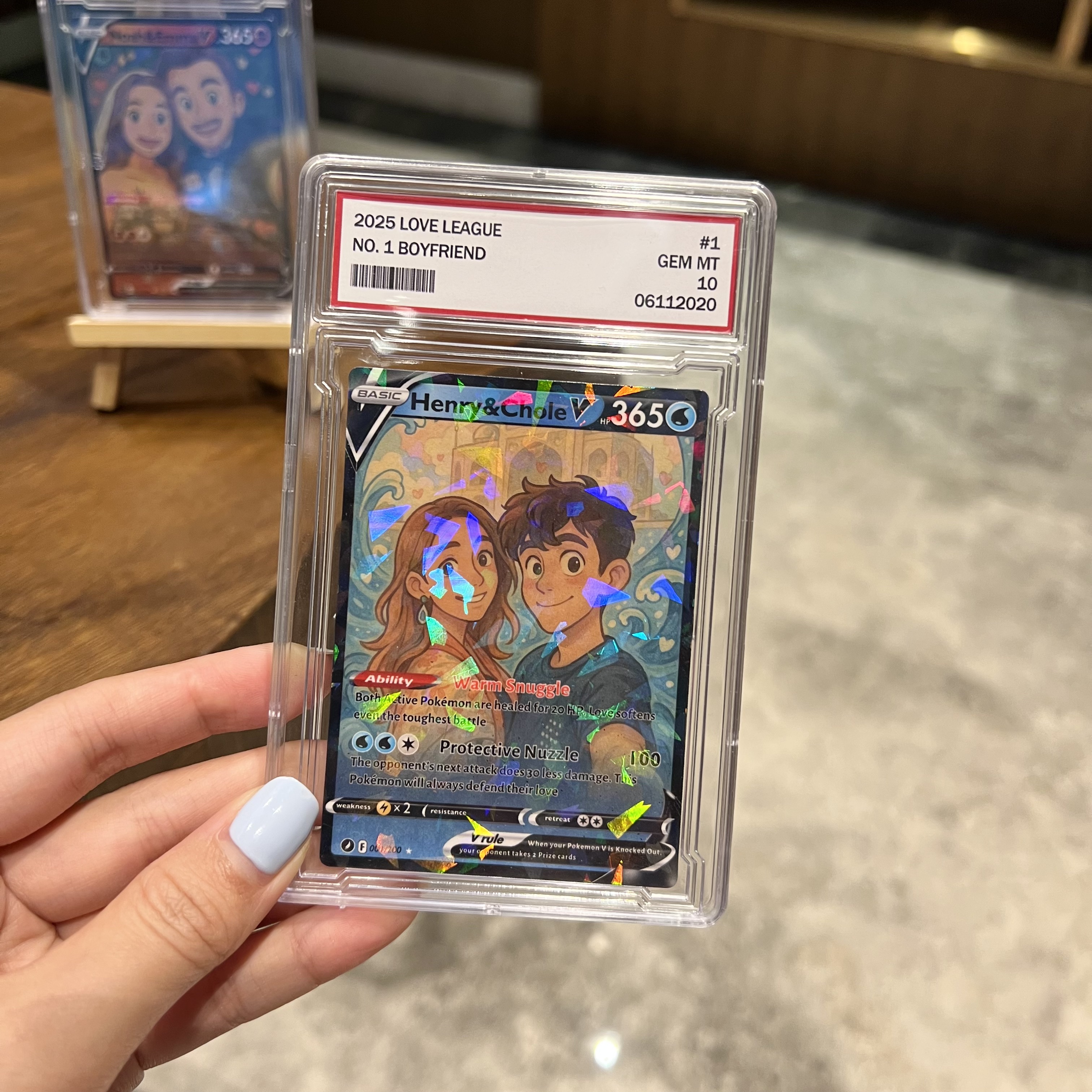 Custom Anime PokeLove 8 Types V Card For Couples