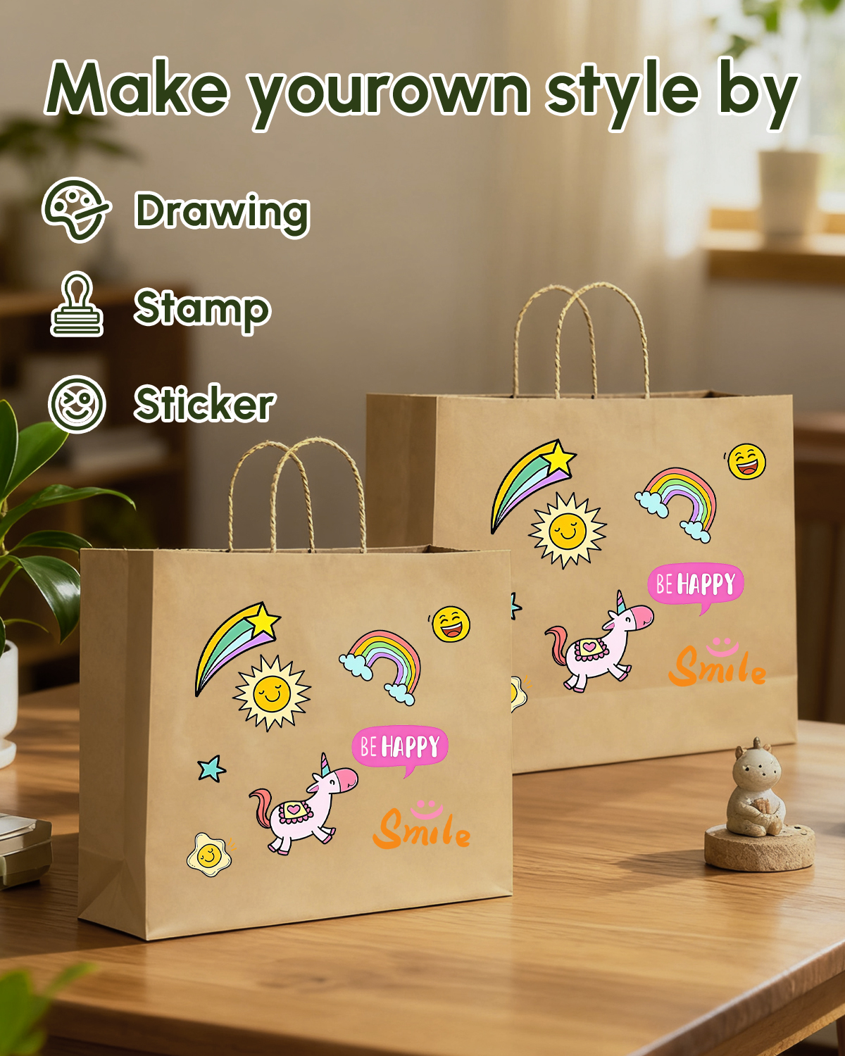 Bolthy Brown Extra Large Kraft Paper Bags 50Pcs 16 x 6 x 12 inches Paper Bags with Handles Gift Bags for Shopping, Wedding, Retail, Party Favor Bags