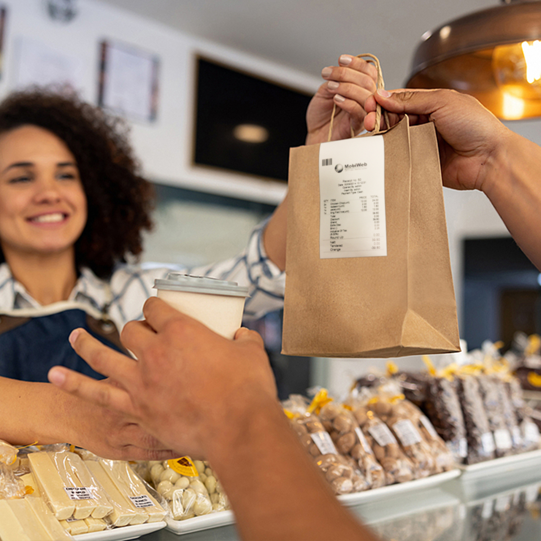 Bolthy Brown Small Kraft Paper Bags 110Pcs 5.91 x 3.15 x 8.27 inches(14x8x20cm) Paper Bags with Handles Gift Bags for Shopping, Wedding, Retail, Party Favor Bags