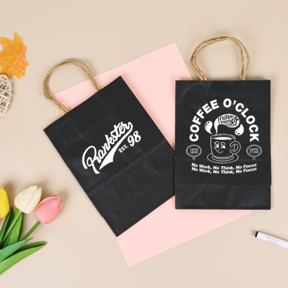 Bolthy Black Large Kraft Paper Bags 100Pcs 10.24 x 4.72 x 12.60 inches(26x12x32cm) Paper Bags with Handles Gift Bags for Shopping, Wedding, Retail, Party Favor Bags