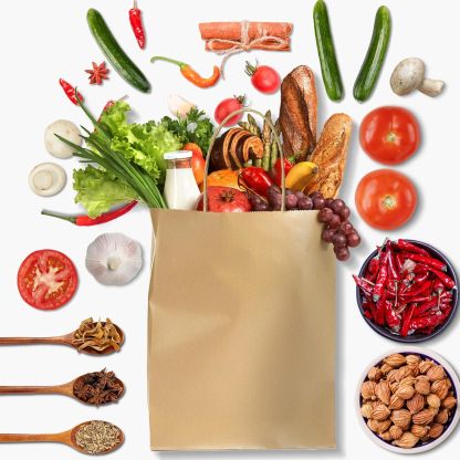 Bolthy White Small Kraft Paper Bags 100Pcs 5.91×3.15×8.27 inches(14x8x20cm) Paper Bags with Handles Gift Bags for Shopping, Wedding, Retail, Party Favor Bags