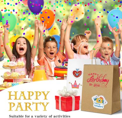 Bolthy White Small Kraft Paper Bags 100Pcs 5.91×3.15×8.27 inches(14x8x20cm) Paper Bags with Handles Gift Bags for Shopping, Wedding, Retail, Party Favor Bags