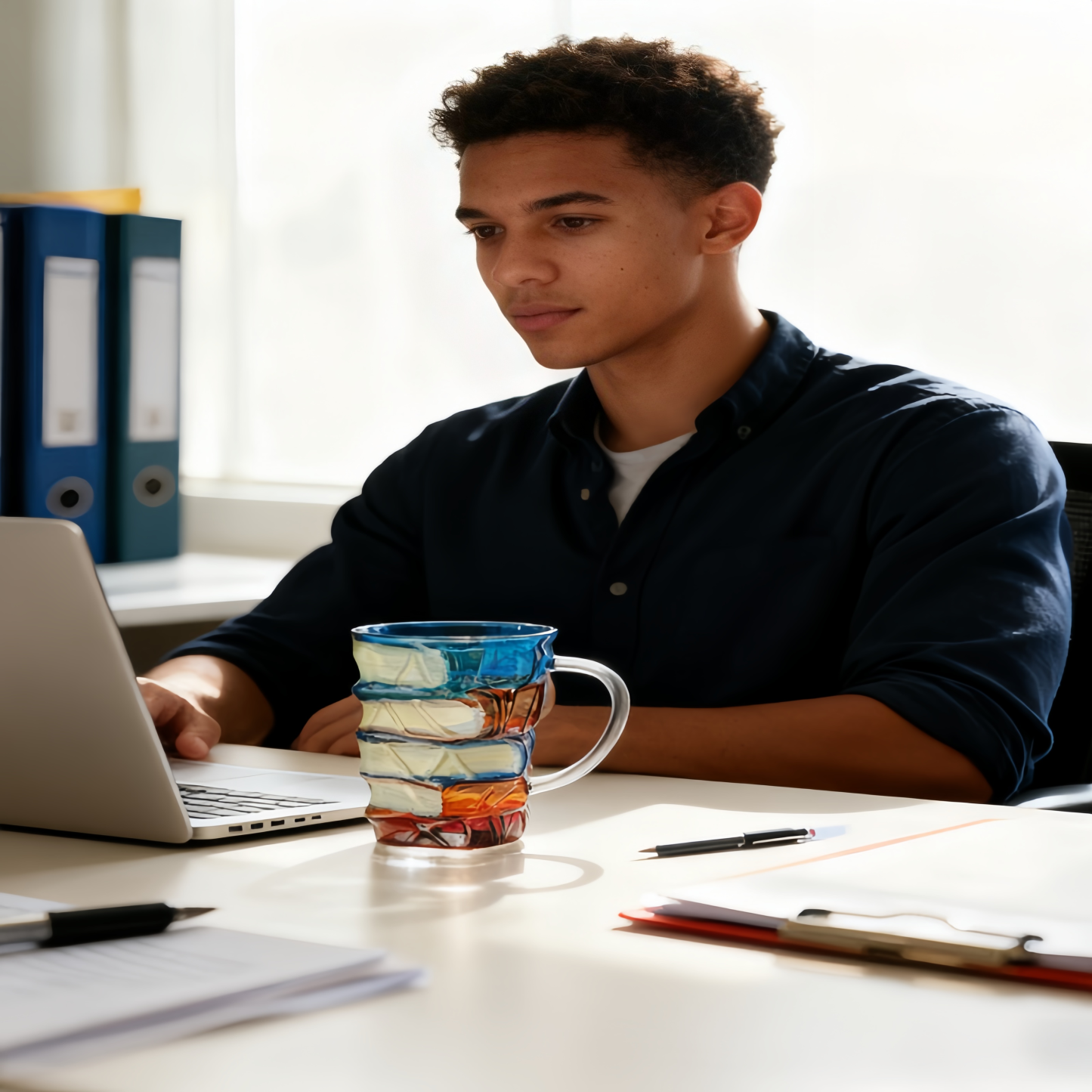 Manually painted novelty book mug