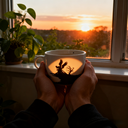 Hand-Painted Peverell Brothers Mug