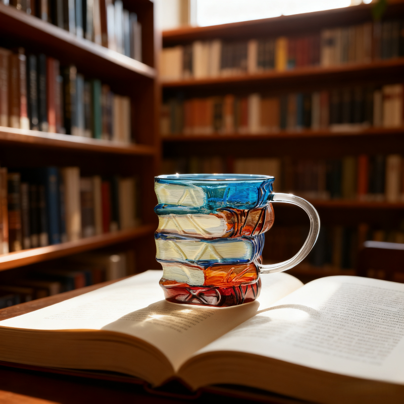 Manually painted novelty book mug