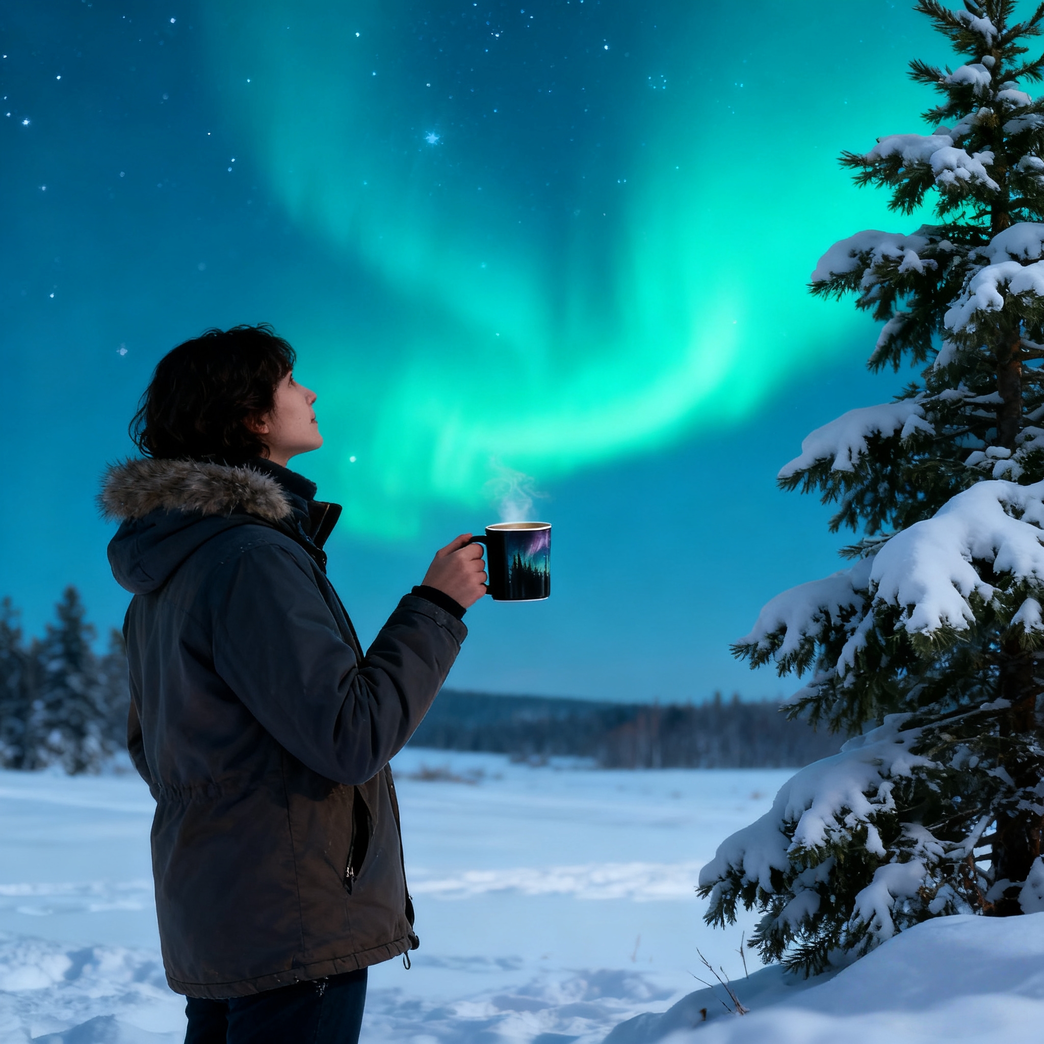 Northern Lights Color-Changing Mug