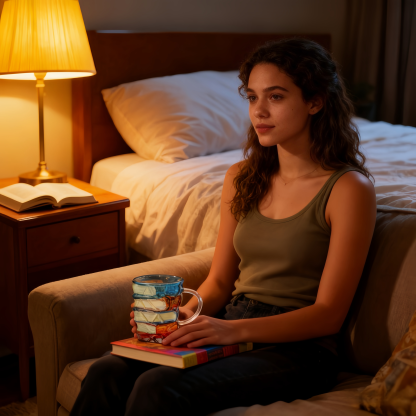 Manually painted novelty book mug