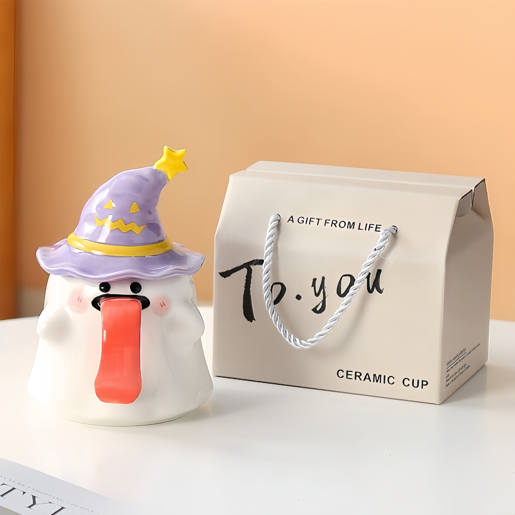 Christmas Ghost Ceramic Mug