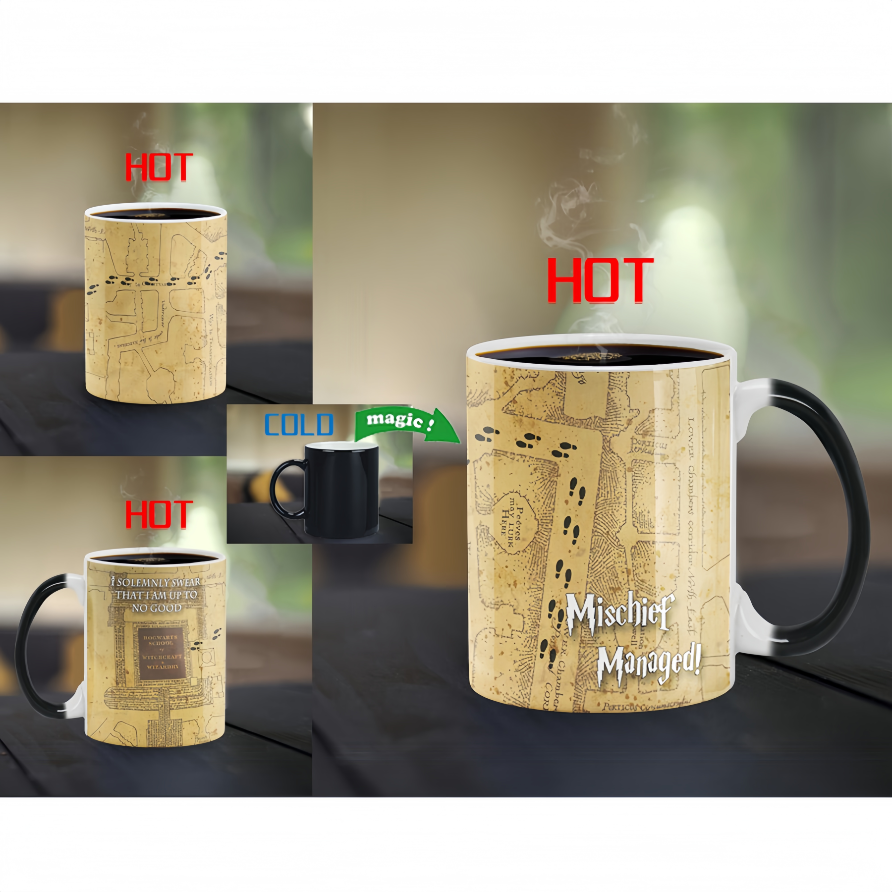 Harry Potter Marauder's Map Heat - Changing Mug