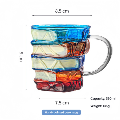 Manually painted novelty book mug